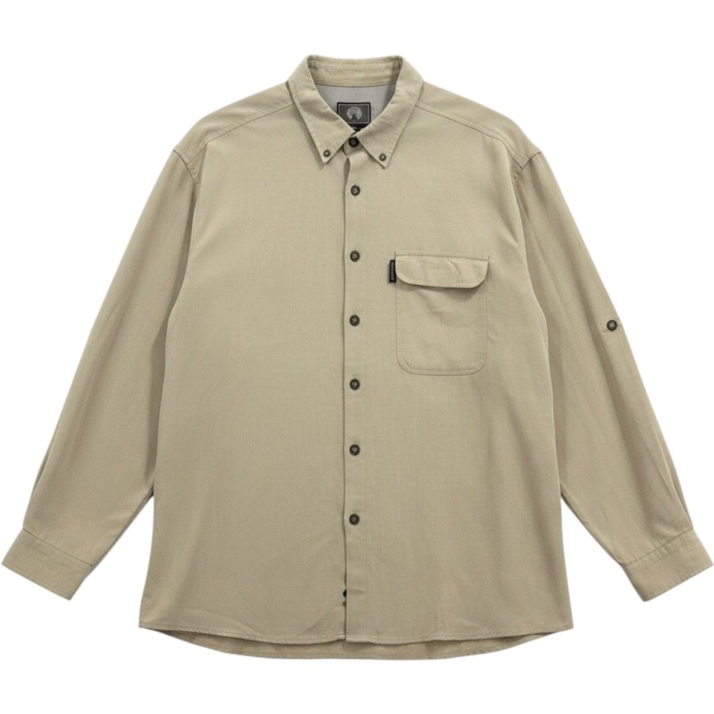 Weatherproof Mens Fishing Shirt Long Sleeve Vented‎ Trail Khaki XXL